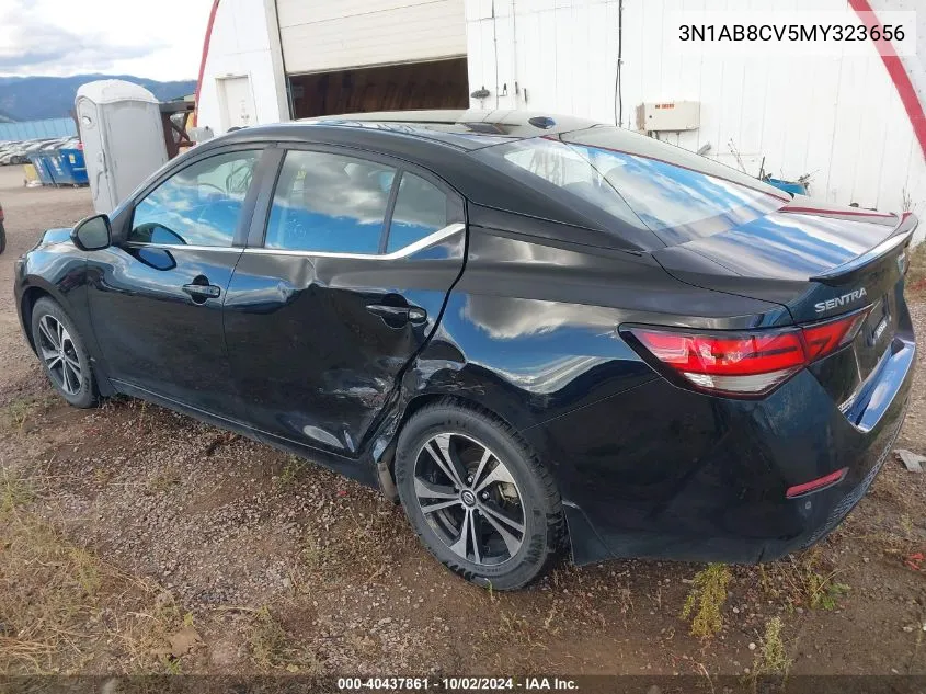 2021 Nissan Sentra Sv Xtronic Cvt VIN: 3N1AB8CV5MY323656 Lot: 40437861