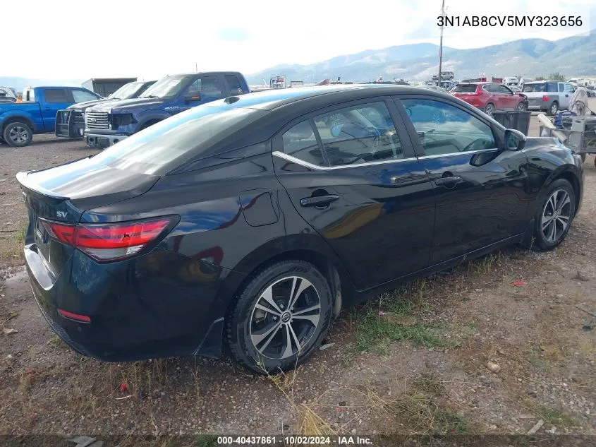 2021 Nissan Sentra Sv Xtronic Cvt VIN: 3N1AB8CV5MY323656 Lot: 40437861