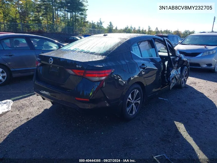 3N1AB8CV8MY232705 2021 Nissan Sentra Sv Xtronic Cvt