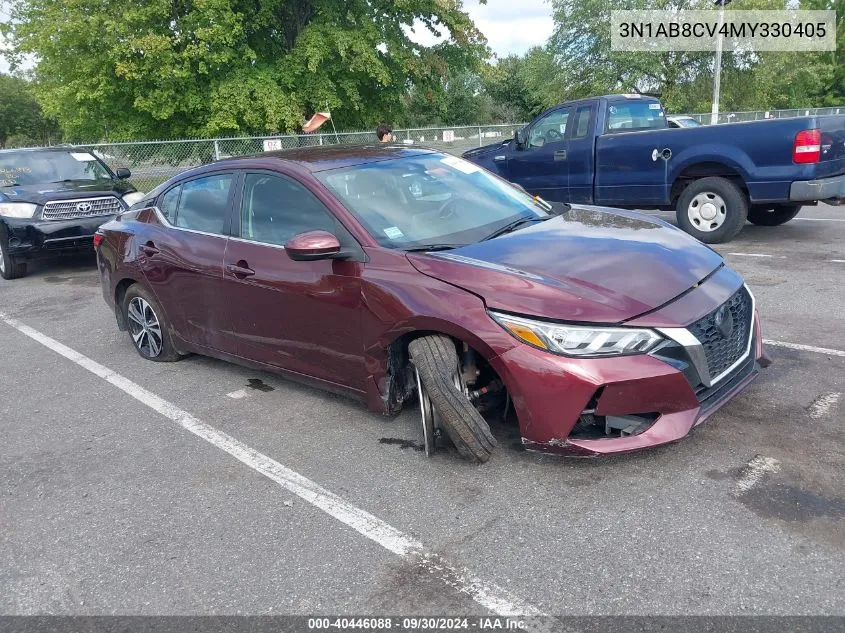 2021 Nissan Sentra Sv Xtronic Cvt VIN: 3N1AB8CV4MY330405 Lot: 40446088