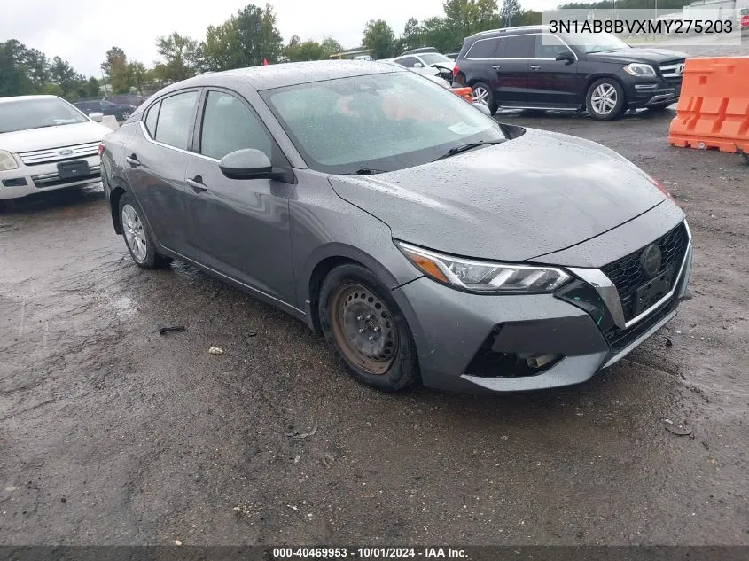 2021 Nissan Sentra S Xtronic Cvt VIN: 3N1AB8BVXMY275203 Lot: 40469953