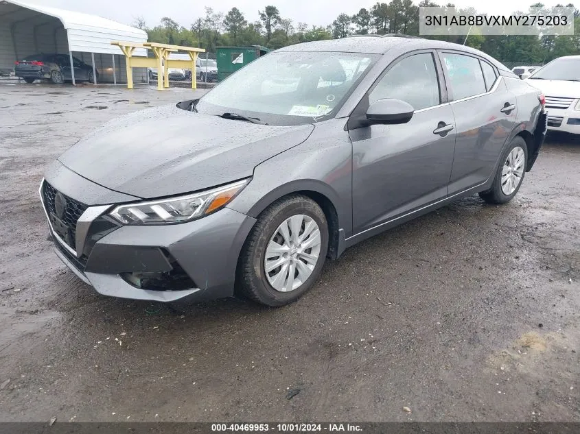 2021 Nissan Sentra S Xtronic Cvt VIN: 3N1AB8BVXMY275203 Lot: 40469953