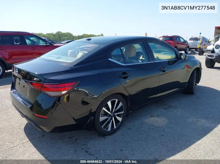 2021 Nissan Sentra Sv Xtronic Cvt VIN: 3N1AB8CV1MY277548 Lot: 40484632