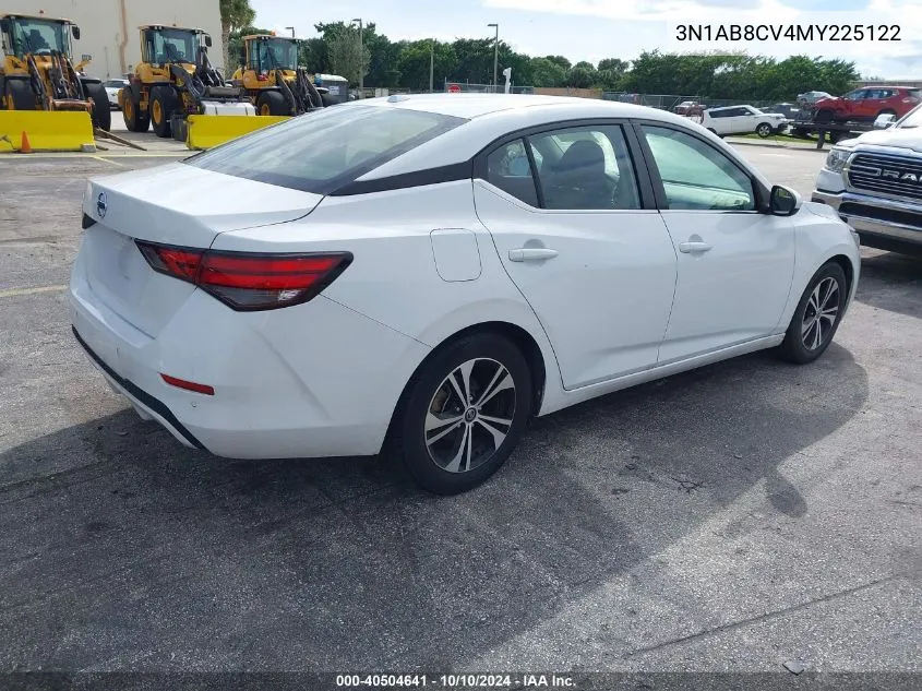 2021 Nissan Sentra Sv VIN: 3N1AB8CV4MY225122 Lot: 40504641