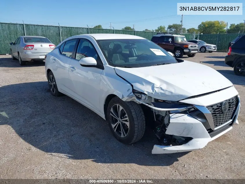 2021 Nissan Sentra Sv Xtronic Cvt VIN: 3N1AB8CV5MY282817 Lot: 40506950