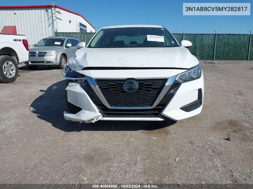 2021 Nissan Sentra Sv Xtronic Cvt VIN: 3N1AB8CV5MY282817 Lot: 40506950