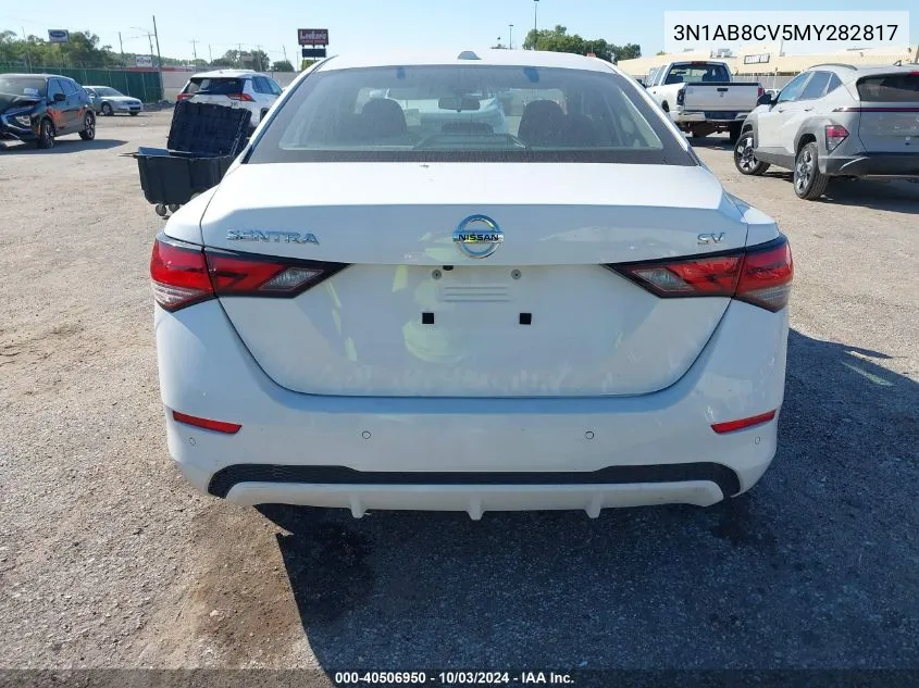 2021 Nissan Sentra Sv Xtronic Cvt VIN: 3N1AB8CV5MY282817 Lot: 40506950