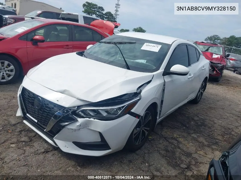 2021 Nissan Sentra Sv Xtronic Cvt VIN: 3N1AB8CV9MY328150 Lot: 40512071