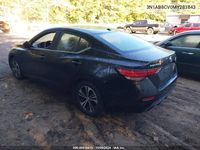 2021 Nissan Sentra Sv VIN: 3N1AB8CV0MY283843 Lot: 40518413