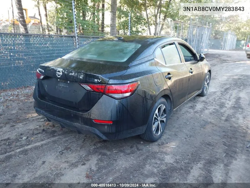 2021 Nissan Sentra Sv VIN: 3N1AB8CV0MY283843 Lot: 40518413