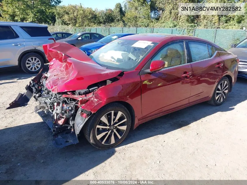 2021 Nissan Sentra Sv Xtronic Cvt VIN: 3N1AB8CV4MY282582 Lot: 40533076