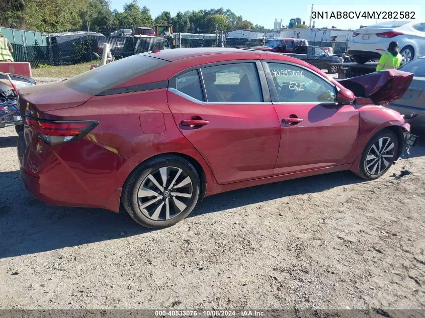 2021 Nissan Sentra Sv Xtronic Cvt VIN: 3N1AB8CV4MY282582 Lot: 40533076