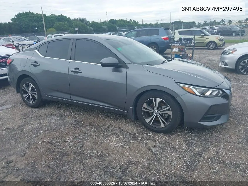 2021 Nissan Sentra Sv Xtronic Cvt VIN: 3N1AB8CV7MY297495 Lot: 40536026