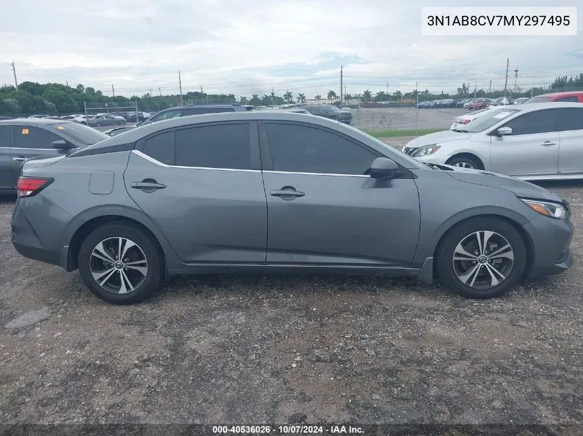 2021 Nissan Sentra Sv Xtronic Cvt VIN: 3N1AB8CV7MY297495 Lot: 40536026