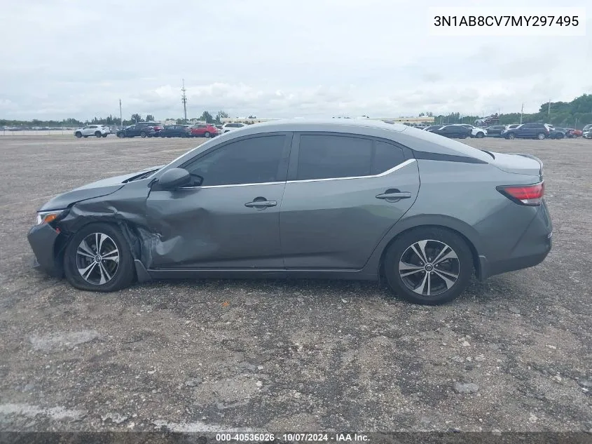 2021 Nissan Sentra Sv Xtronic Cvt VIN: 3N1AB8CV7MY297495 Lot: 40536026