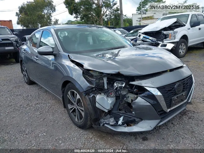 2021 Nissan Sentra Sv Xtronic Cvt VIN: 3N1AB8CV2MY202535 Lot: 40539320