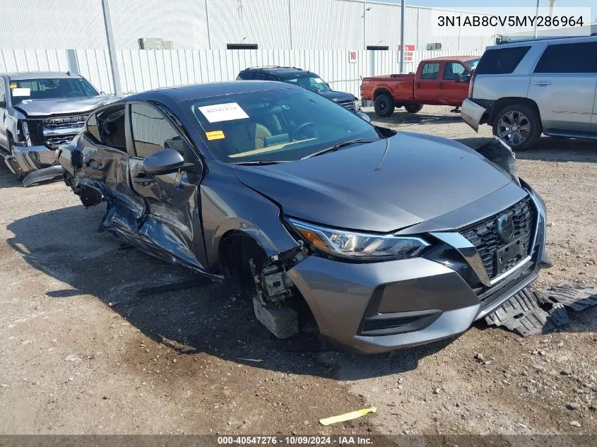 2021 Nissan Sentra Sv VIN: 3N1AB8CV5MY286964 Lot: 40547276