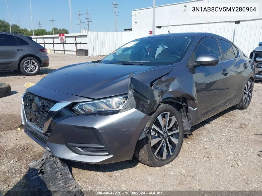 2021 Nissan Sentra Sv VIN: 3N1AB8CV5MY286964 Lot: 40547276