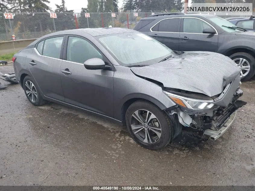 2021 Nissan Sentra Sv VIN: 3N1AB8CVXMY269206 Lot: 40549190