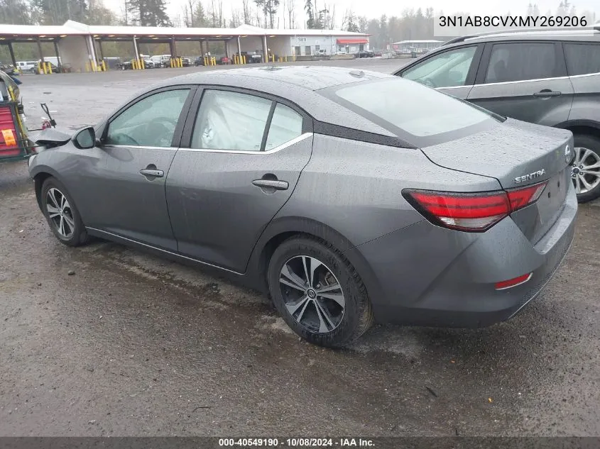 2021 Nissan Sentra Sv VIN: 3N1AB8CVXMY269206 Lot: 40549190