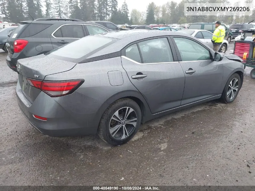 2021 Nissan Sentra Sv VIN: 3N1AB8CVXMY269206 Lot: 40549190