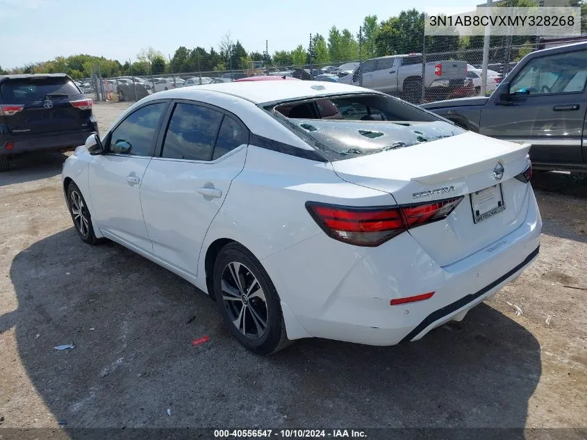 2021 Nissan Sentra Sv Xtronic Cvt VIN: 3N1AB8CVXMY328268 Lot: 40556547