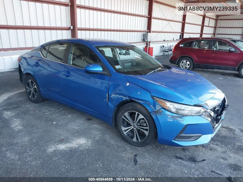 2021 Nissan Sentra Sv Xtronic Cvt VIN: 3N1AB8CV3MY239335 Lot: 40564859