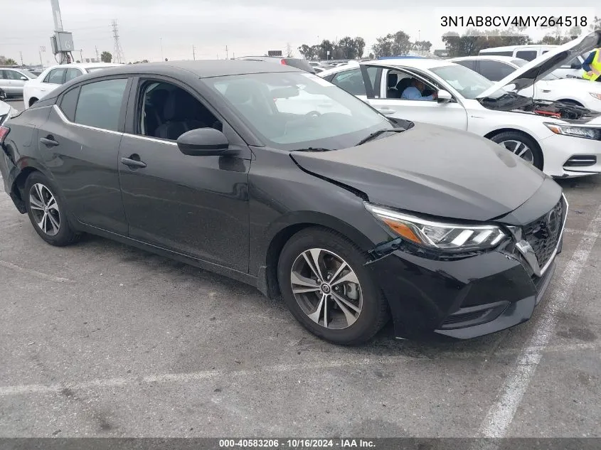 2021 Nissan Sentra Sv Xtronic Cvt VIN: 3N1AB8CV4MY264518 Lot: 40583206