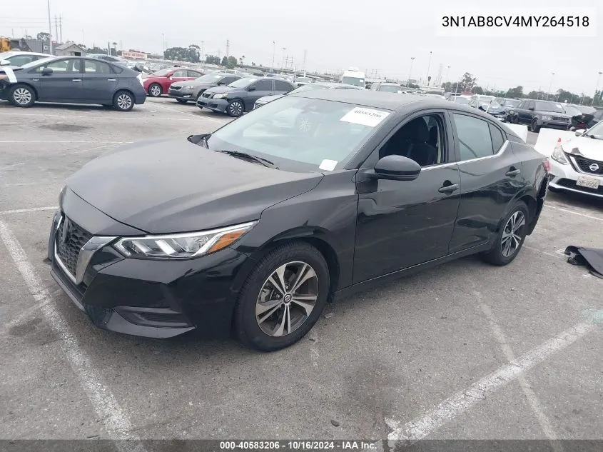 2021 Nissan Sentra Sv Xtronic Cvt VIN: 3N1AB8CV4MY264518 Lot: 40583206