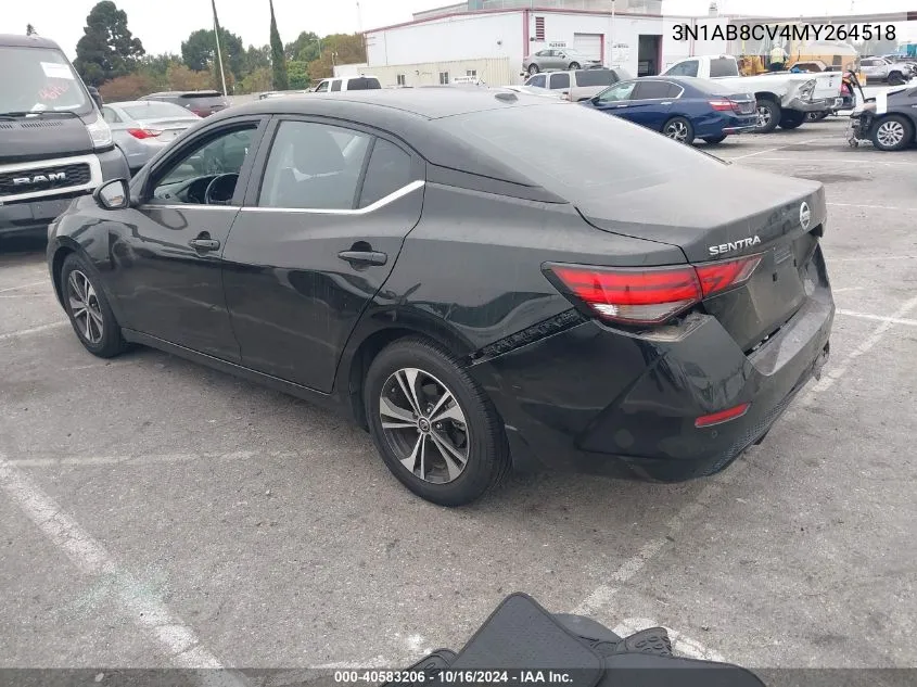 2021 Nissan Sentra Sv Xtronic Cvt VIN: 3N1AB8CV4MY264518 Lot: 40583206