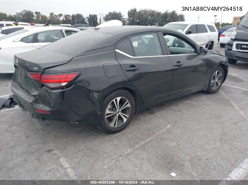 2021 Nissan Sentra Sv Xtronic Cvt VIN: 3N1AB8CV4MY264518 Lot: 40583206