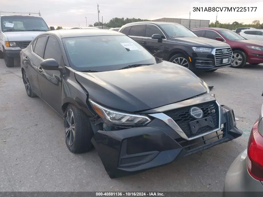 2021 Nissan Sentra Sv Xtronic Cvt VIN: 3N1AB8CV7MY225177 Lot: 40591136