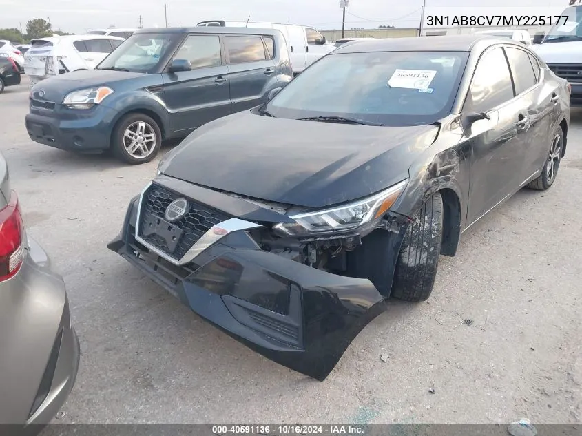 2021 Nissan Sentra Sv Xtronic Cvt VIN: 3N1AB8CV7MY225177 Lot: 40591136