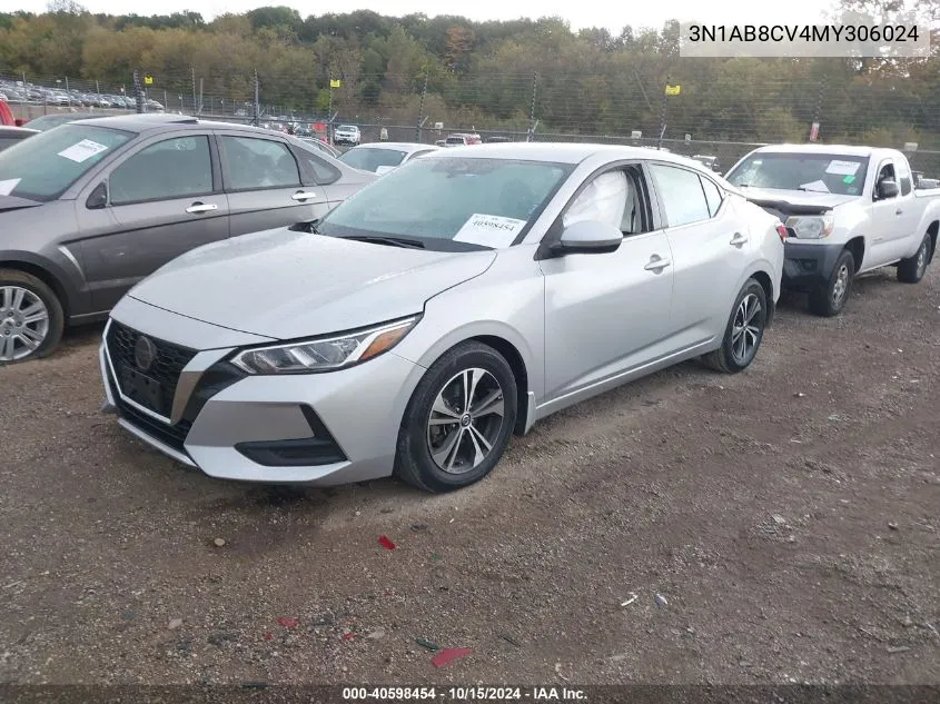 2021 Nissan Sentra Sv Xtronic Cvt VIN: 3N1AB8CV4MY306024 Lot: 40598454