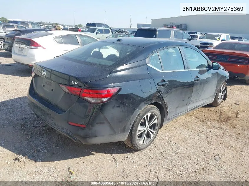 2021 Nissan Sentra Sv Xtronic Cvt VIN: 3N1AB8CV2MY275369 Lot: 40605645