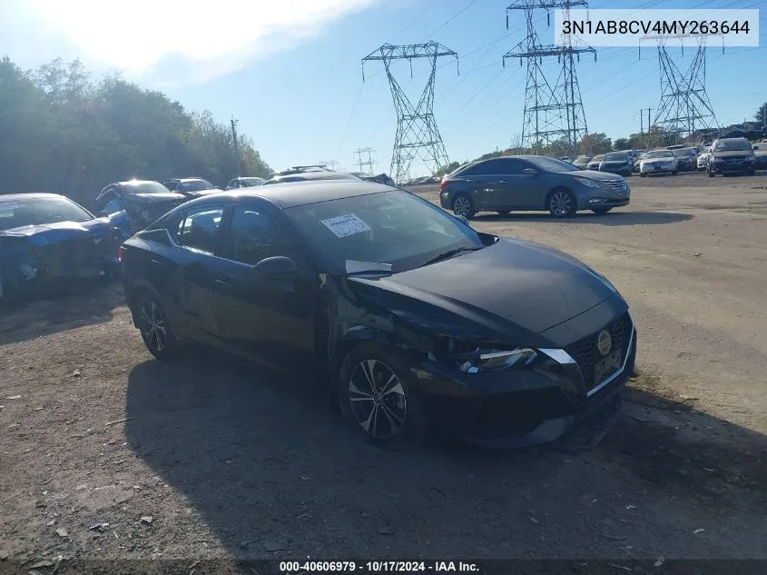 2021 Nissan Sentra Sv Xtronic Cvt VIN: 3N1AB8CV4MY263644 Lot: 40606979