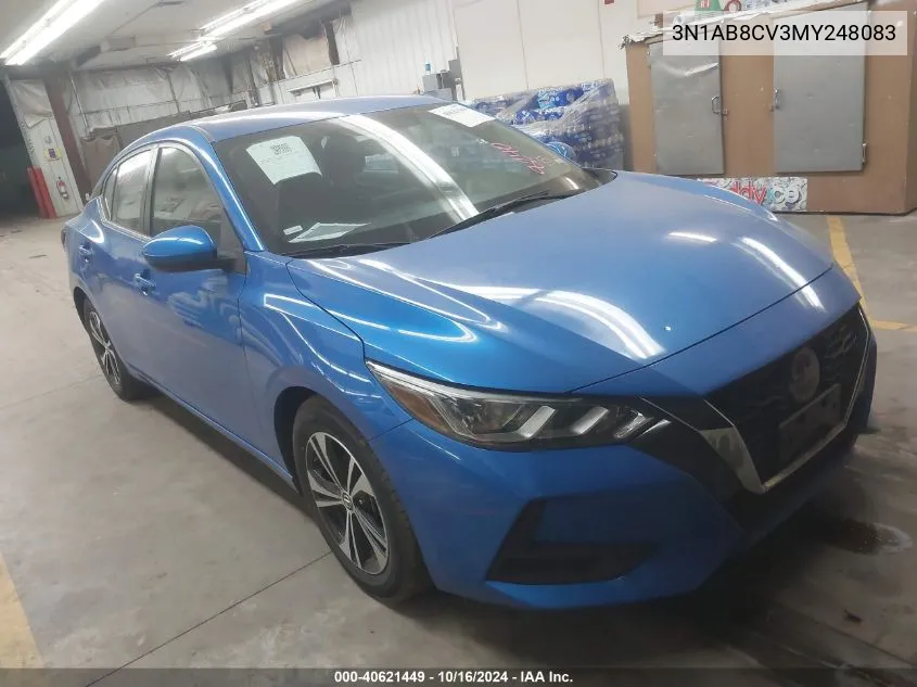 2021 Nissan Sentra Sv Xtronic Cvt VIN: 3N1AB8CV3MY248083 Lot: 40621449