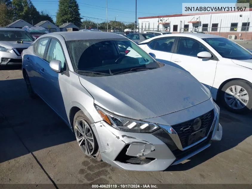 2021 Nissan Sentra Sv Xtronic Cvt VIN: 3N1AB8CV6MY311967 Lot: 40625119