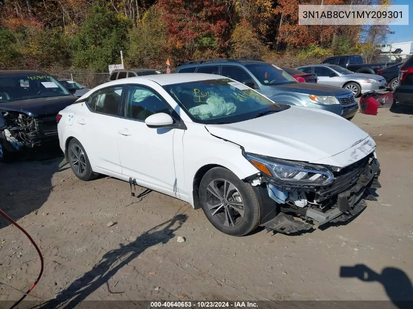 2021 Nissan Sentra Sv Xtronic Cvt VIN: 3N1AB8CV1MY209301 Lot: 40640653