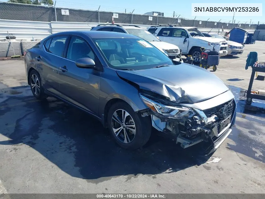 2021 Nissan Sentra Sv Xtronic Cvt VIN: 3N1AB8CV9MY253286 Lot: 40643170