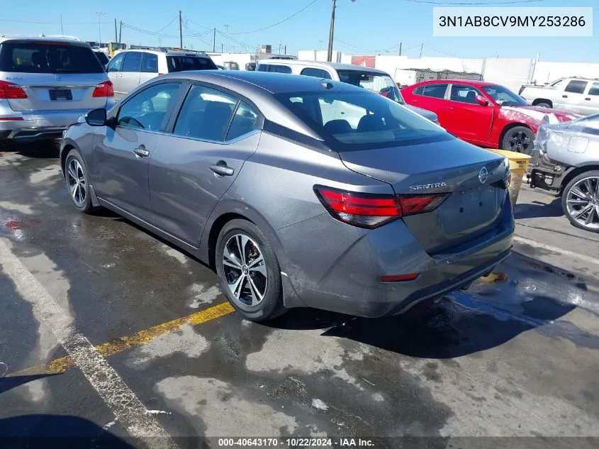 2021 Nissan Sentra Sv Xtronic Cvt VIN: 3N1AB8CV9MY253286 Lot: 40643170