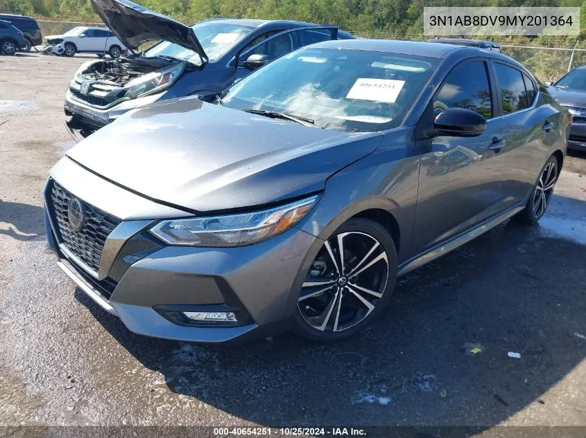 3N1AB8DV9MY201364 2021 Nissan Sentra Sr Xtronic Cvt