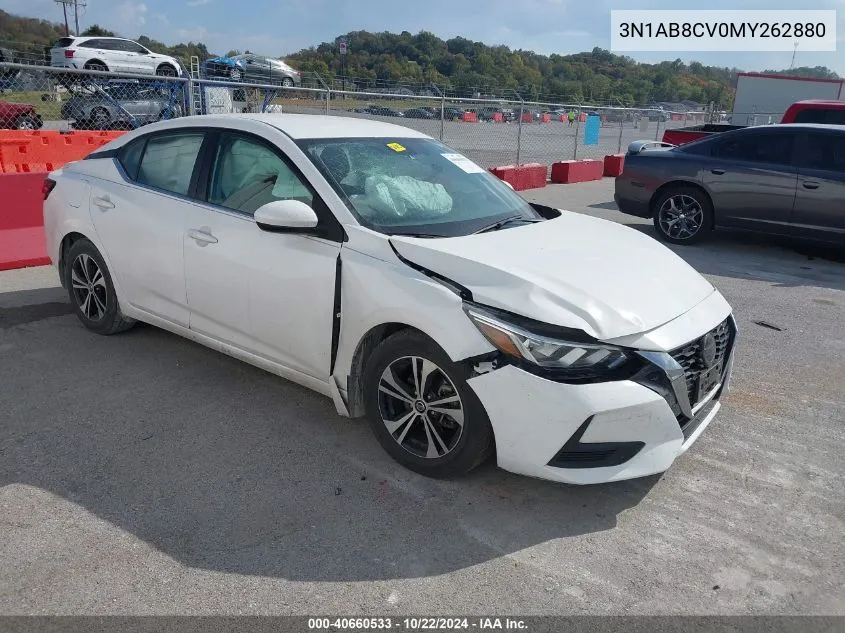 2021 Nissan Sentra Sv Xtronic Cvt VIN: 3N1AB8CV0MY262880 Lot: 40660533