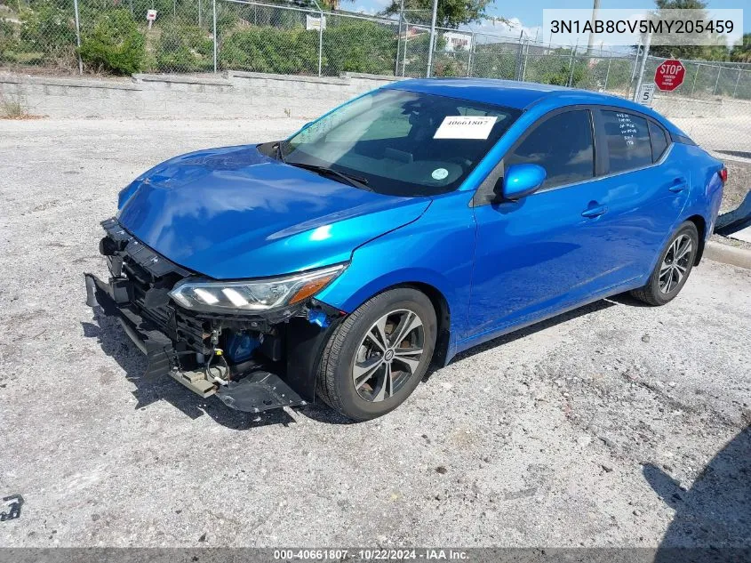 2021 Nissan Sentra Sv Xtronic Cvt VIN: 3N1AB8CV5MY205459 Lot: 40661807