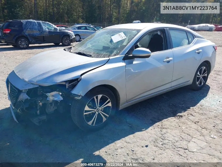 2021 Nissan Sentra Sv Xtronic Cvt VIN: 3N1AB8CV1MY223764 Lot: 40673279