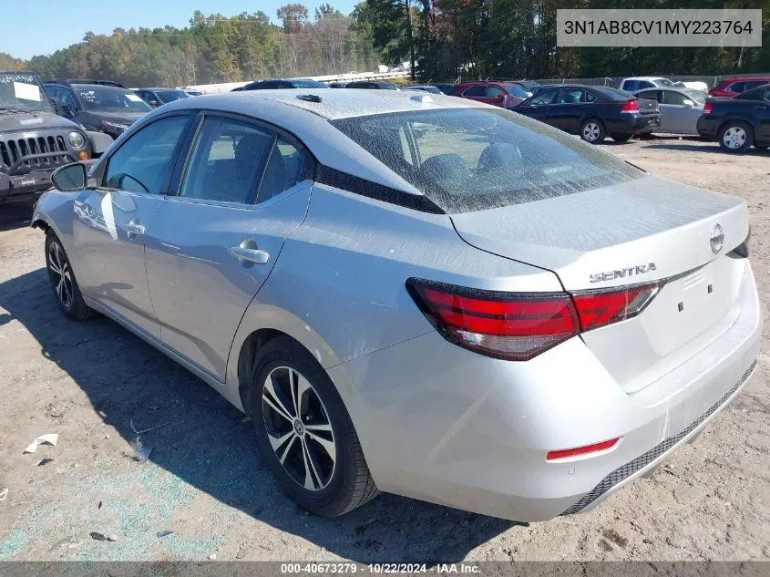 2021 Nissan Sentra Sv Xtronic Cvt VIN: 3N1AB8CV1MY223764 Lot: 40673279