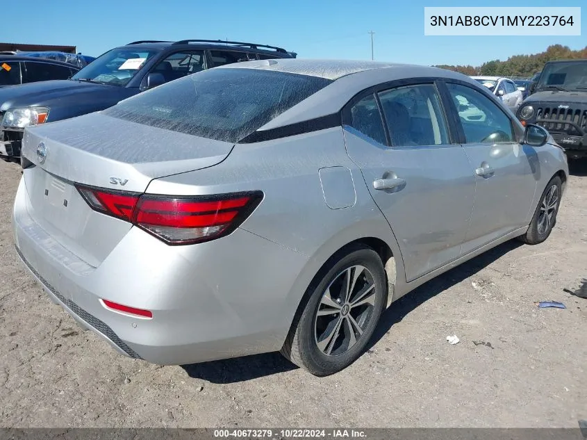 2021 Nissan Sentra Sv Xtronic Cvt VIN: 3N1AB8CV1MY223764 Lot: 40673279