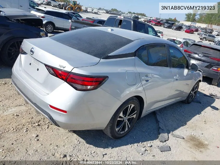 2021 Nissan Sentra Sv Xtronic Cvt VIN: 3N1AB8CV6MY219323 Lot: 40673944