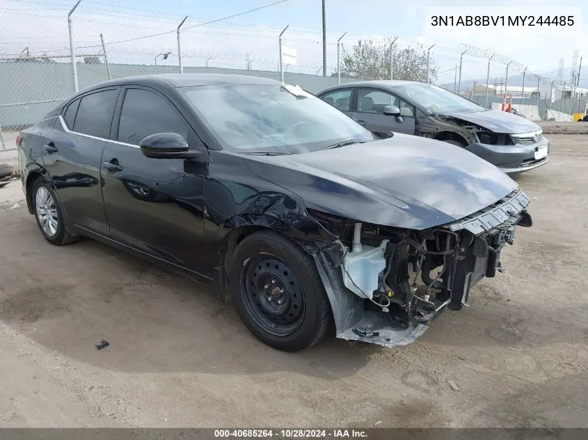 2021 Nissan Sentra S Xtronic Cvt VIN: 3N1AB8BV1MY244485 Lot: 40685264