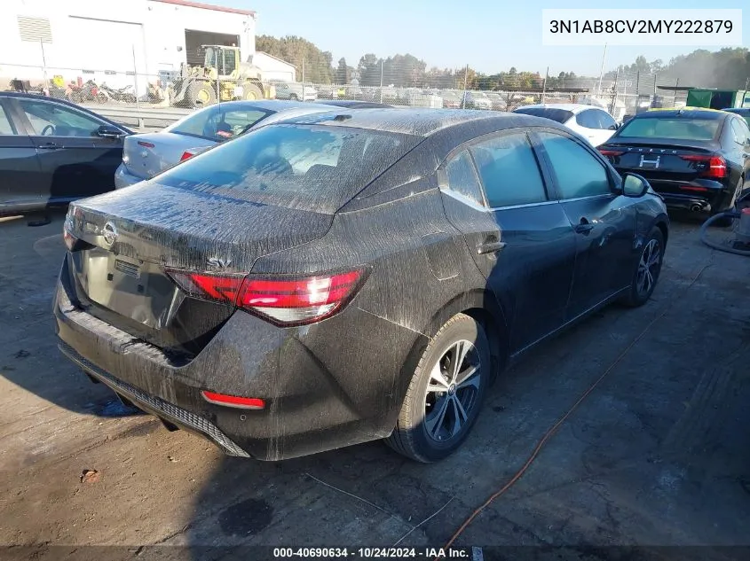 2021 Nissan Sentra Sv VIN: 3N1AB8CV2MY222879 Lot: 40690634